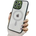 thumbnail image 1 of for iPhone Case,[Compatible with MagSafe] Glitter Bling Sparkly Camera Lens Protection Clear Soft Shockproof Phone Case (Green,iPhone 14), 1 of 6