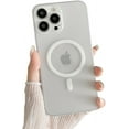 thumbnail image 1 of for iPhone Case,[Compatible with MagSafe] Slim Translucent Matte Shockproof Phone Case (White,iPhone 15 Pro Max), 1 of 5