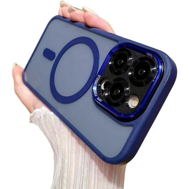 for iPhone with MagSafe] crystal Metal Button Camera