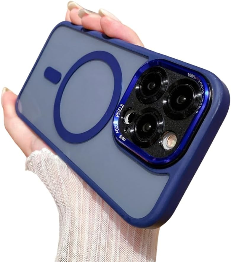 for iPhone with MagSafe] crystal Metal Button Camera