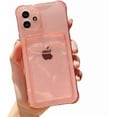 thumbnail image 1 of for iPhone Case,Cute 4 Corners Airbag Clear with Card Holder Camera Lens Protection Shockproof Phone Case (Pink,iPhone 11), 1 of 6