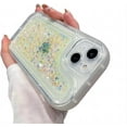 thumbnail image 1 of for iPhone Case,Cute Bubble Frame Bling Glitter Sparkle Sparkly Silicone Camera Lens Protection Soft Shockproof Phone Case (Yellow,iPhone 12 Pro Max), 1 of 6