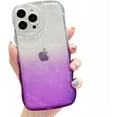 thumbnail image 1 of for iPhone Case,Cute Bubble Wave Shape Frame Gradient Clear Camera Lens Protection Shockproof Cover Phone Case (Purple,iPhone 13 Pro), 1 of 6