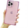 thumbnail image 1 of for iPhone Case,Cute  Clear Camera Lens Protection Silicone Soft Shockproof Phone Case (Pink,iPhone 11 Pro Max), 1 of 5