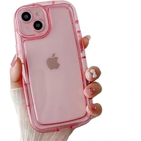 for iPhone Case,Cute Clear Wave Shape Bubble Shell Camera Lens Protection Soft Shockproof Phone Case (Pink,iPhone 14 Pro Max)
