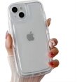 thumbnail image 1 of for iPhone Case,Cute Clear Wave Shape Bubble Shell Camera Lens Protection Soft Shockproof Phone Case (White,iPhone 12), 1 of 7