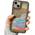 thumbnail image 1 of for iPhone Case,Cute Colorful Graffiti Clear Camera Lens Protection Shockproof Cover Phone Case (iPhone 15 Plus,Black), 1 of 5