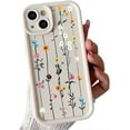 thumbnail image 1 of for iPhone Case,Cute Flower Branch Pattern Design Soft Silicone Soft Shockproof Cover Phone Case (White,iPhone 14 Pro), 1 of 6
