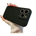 thumbnail image 1 of for iPhone Case,Cute [Silky Smooth Touch] Silicone with Crystal Camera Lens Protection Soft Shockproof Phone Case (Black,iPhone 15 Pro Max), 1 of 6