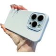 thumbnail image 1 of for iPhone Case,Cute [Silky Smooth Touch] Silicone with Crystal Camera Lens Protection Soft Shockproof Phone Case (Blue,iPhone 12 Pro), 1 of 6