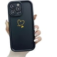 thumbnail image 1 of for iPhone Case,Cute Simple Love Heart Pattern Camera Lens Protection Soft Shockproof Phone Case (Black,iPhone 13 Pro), 1 of 6
