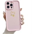 thumbnail image 1 of for iPhone Case,Cute Simple Love Heart Pattern Camera Lens Protection Soft Shockproof Phone Case (Pink,iPhone 12 Pro Max), 1 of 6