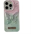 thumbnail image 1 of for iPhone Case,Cute Skin Touch Gradient 3D Butterfly Kickstand Shockproof Phone Case (Green,iPhone 13 Pro Max), 1 of 5