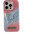 thumbnail image 1 of for iPhone Case,Cute Skin Touch Gradient 3D Butterfly Kickstand Shockproof Phone Case (Pink,iPhone 14 Pro), 1 of 6