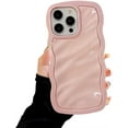 thumbnail image 1 of for iPhone Case,Cute Smooth Water Wave Ripple Camera Lens Protection Shockproof Phone Case (Pink,iPhone 11), 1 of 6