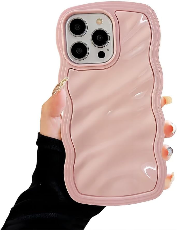 for iPhone Case,Cute Smooth Water Wave Ripple Camera Lens Protection