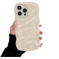 thumbnail image 1 of for iPhone Case,Cute Smooth Water Wave Ripple Camera Lens Protection Shockproof Phone Case (White,iPhone 14 Pro), 1 of 6