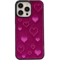thumbnail image 1 of for iPhone Case,Cute TPU Leather Love Heart Emboss Soft Shockproof Phone Case (Purple,iPhone 15 Pro), 1 of 6