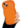 thumbnail image 1 of for iPhone Case,Cute Water Wave Ripple Shape Frame Camera Lens Protection Soft Shockproof Phone Case (Orange,iPhone 13 Pro Max), 1 of 6