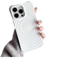 thumbnail image 1 of for iPhone Case,Cute Water Wave Ripple Silicone Pattern Camera Lens Protection Soft Shockproof Phone Case (White,iPhone 14 Pro), 1 of 6