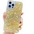 thumbnail image 1 of for iPhone Case,Luxury Crystal Bling Glitter Sparkle Sparkly Silicone Soft Shockproof Phone Case (Gold,iPhone 11 Pro Max), 1 of 6