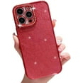thumbnail image 1 of for iPhone Case,Luxury Crystal Diamend Rhinestone Sparkle Sparkly Bling Soft Shockproof Phone Case (Red,iPhone 14 Pro), 1 of 6