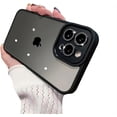 thumbnail image 1 of for iPhone Case,Luxury Crystal Metal Glitter Sparkle Sparkly Camera Lens Protection Soft Shockproof Phone Case (Black,iPhone 13 Pro), 1 of 6