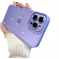thumbnail image 1 of for iPhone Case,Luxury Crystal Metal Glitter Sparkle Sparkly Camera Lens Protection Soft Shockproof Phone Case (Purple,iPhone 14 Pro Max), 1 of 6