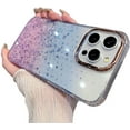 thumbnail image 1 of for iPhone Case,Luxury Crystal Sparkle Sparkly Gradient Camera Lens Protection Soft Shockproof Phone Case (Pink,iPhone 15 Pro), 1 of 6