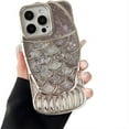 thumbnail image 1 of for iPhone Case,Luxury ElectroPlated Fish Shape Frame Glitter Sparkle Sparkly Soft Shockproof Phone Case (Silver,iPhone 15 Pro), 1 of 6