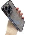 thumbnail image 1 of for iPhone Case,Luxury ElectroPlated Glitter Sparkle Sparkly Silicone Camera Lens Protection Soft Shockproof Phone Case (Blue,iPhone 14 Pro), 1 of 6