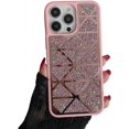 thumbnail image 1 of for iPhone Case,Luxury ElectroPlated Rhombus Sparkle Sparkly Diamend Bumper Camera Lens Protection Soft Shockproof Phone Case (Pink,iPhone 14), 1 of 6