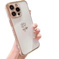thumbnail image 1 of for iPhone Case,Luxury ElectroPlated Side Print Rose Pattern Camera Lens Protection Shockproof Phone Case (White,iPhone 11), 1 of 6