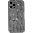 thumbnail image 1 of for iPhone Case,Luxury ElectroPlated Water Ripple Pattern Bumper Camera Lens Protection Soft Shockproof Phone Case (Silver,iPhone 13), 1 of 7