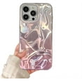 thumbnail image 1 of for iPhone Case,Luxury Gradient Laser Water Ripple Bling Crystal Sparkling Shockproof Phone Case (Pink,iPhone 12 Pro), 1 of 6