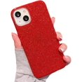 thumbnail image 1 of for iPhone Case,Luxury[Silky Smooth Touch] Ultra-Thin Crystal Sparkle Sparkly Bling Soft Shockproof Phone Case (Red,iPhone 12), 1 of 6