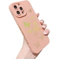 thumbnail image 1 of for iPhone Case,Side Print ElectroPlated Butterfly Pattern Camera Lens Protection Shockproof Phone Case (Pink,iPhone 11 Pro Max), 1 of 5