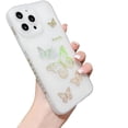 thumbnail image 1 of for iPhone Case,Side Print ElectroPlated Butterfly Pattern Camera Lens Protection Shockproof Phone Case (White,iPhone 11 Pro Max), 1 of 6