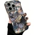 thumbnail image 1 of for iPhone Case,Water Ripple Butterfly Pattern Silicone Bumper Camera Lens Protection Soft Shockproof Phone Case (Black,iPhone 13 Pro), 1 of 6