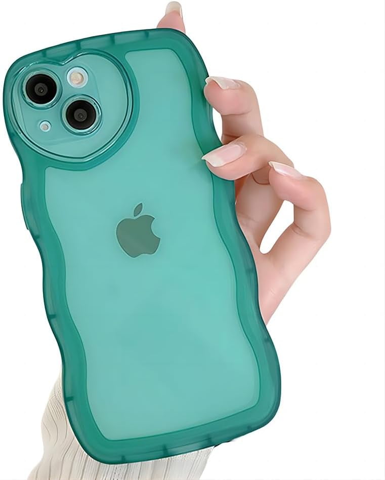 for iPhone Case,Wave Frame Slim Translucent Matte Love Heart Shape