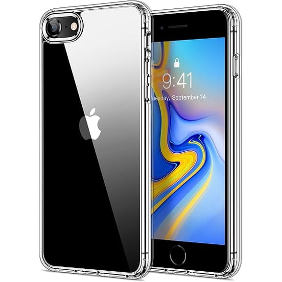 for iPhone SE 3rd/2nd Gen, iPhone 7/iPhone 8, Non-Yellowing, Drop Protection, Anti-Scratch Transparent Hard Back Phone Cover - Crystal Clear