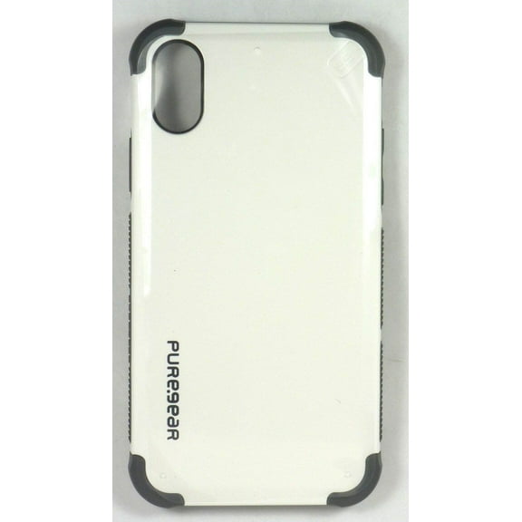 for iPhone X, PureGear DualTek Extreme Tough Impact Case, Great Grip, White