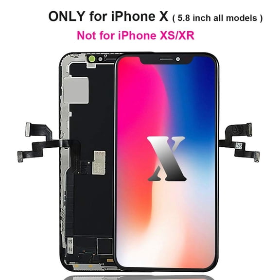 For iPhone x Screen Replacement 5.8 inch, 3D Touch LCD Display Digitizer Assembly Compatible