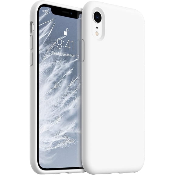 for iPhone XR Case,Upgraded Liquid Silicone with [Soft Anti-Scratch Microfiber Lining] Drop Protection Phone Case for iPhone 10 XR 6.1 inch - White