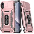 for iPhone XR Case with Screen Protector,Sliding Camera Cover,Military