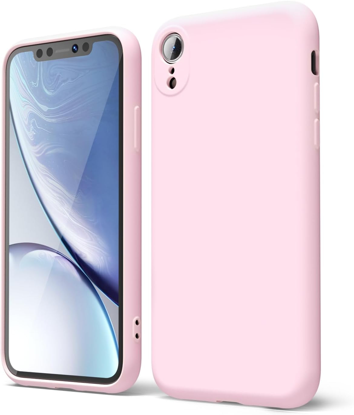 for iPhone XR Phone Case Liquid Silicone, Thin Slim Soft Rubber