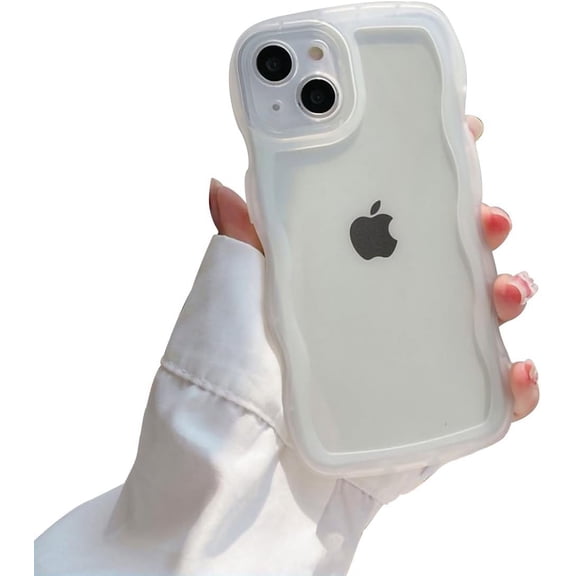 for iPhone Xs Max Cute Soft Silicone Case, Kawaii Curly Wave Frame Shape Shockproof Protective Phone case Cover for Women Girls