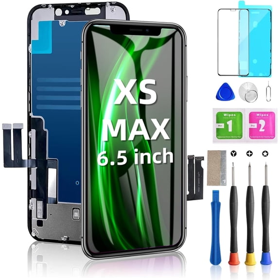 for iPhone Xs Max Screen Replacement 6.5inch - 3D Touch LCD Display Digitizer Frame Assembly with Repair Tools
