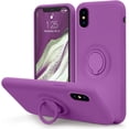 thumbnail image 1 of for iPhone Xs Max Silicone Case with Kickstand | Anti-Scratch Full-Body Shockproof Protective Case for iPhone Xs Max - Purple, 1 of 14