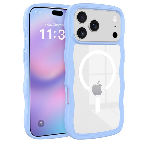 for iPhone16plus Case, Two-in-One Protective Case Magnetic[Anti-Yellowing] [Compatible with Magsafe] - Blue